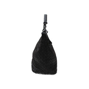 Bottega Veneta handbag leather Brown intrecciato Dark bag Black